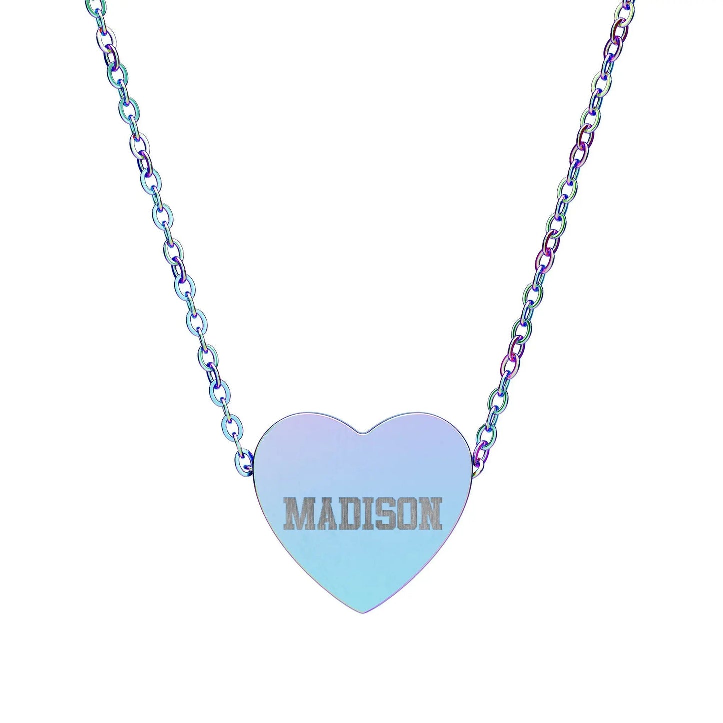 Personalized Heart Necklace with Engraving - Stitched For You Embroidery Co.