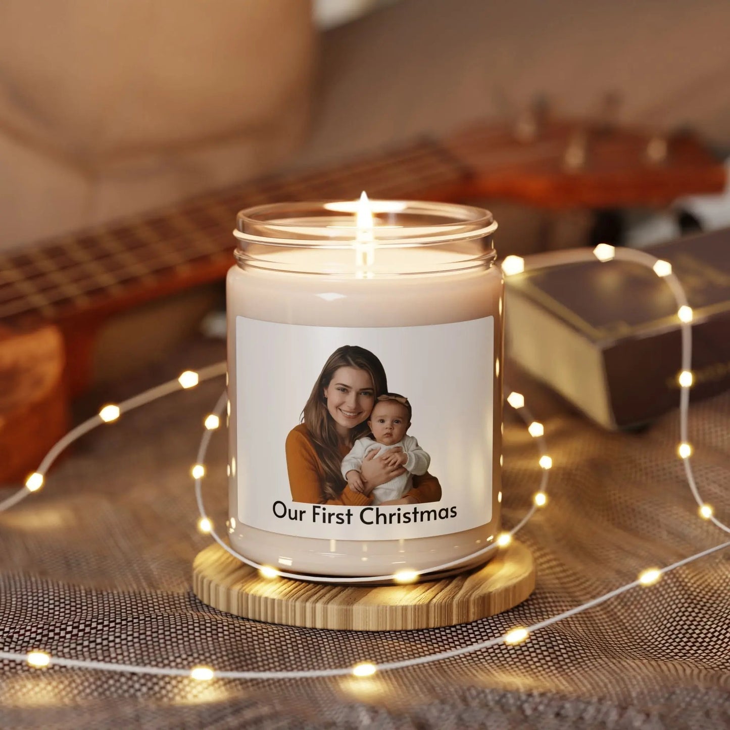 Custom Photo Soy Candle - Stitched For You Embroidery Co.