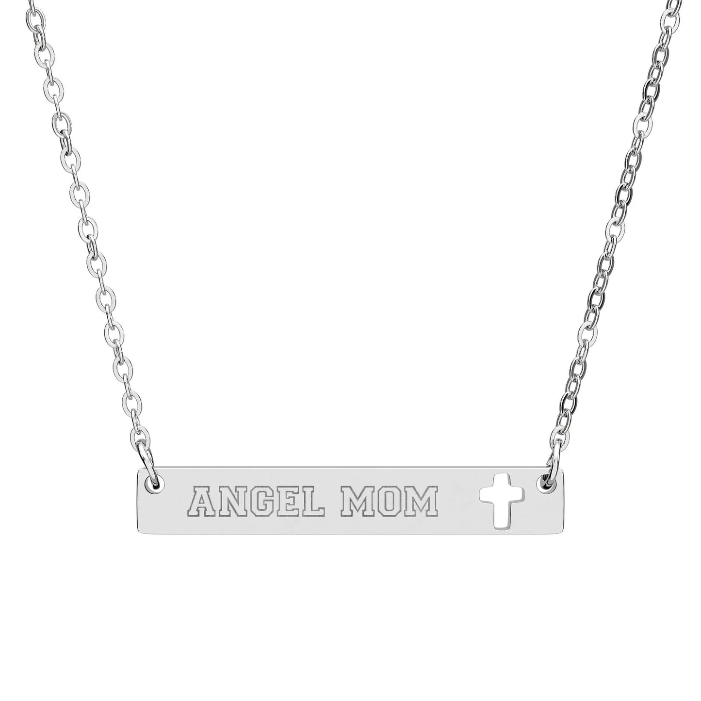 Personalized Cross Bar Necklace - Stitched For You Embroidery Co.