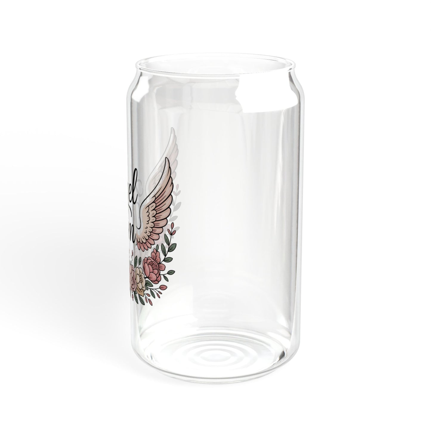 Glassware Sipper Cup For Angel Moms - Stitched For You Embroidery Co.