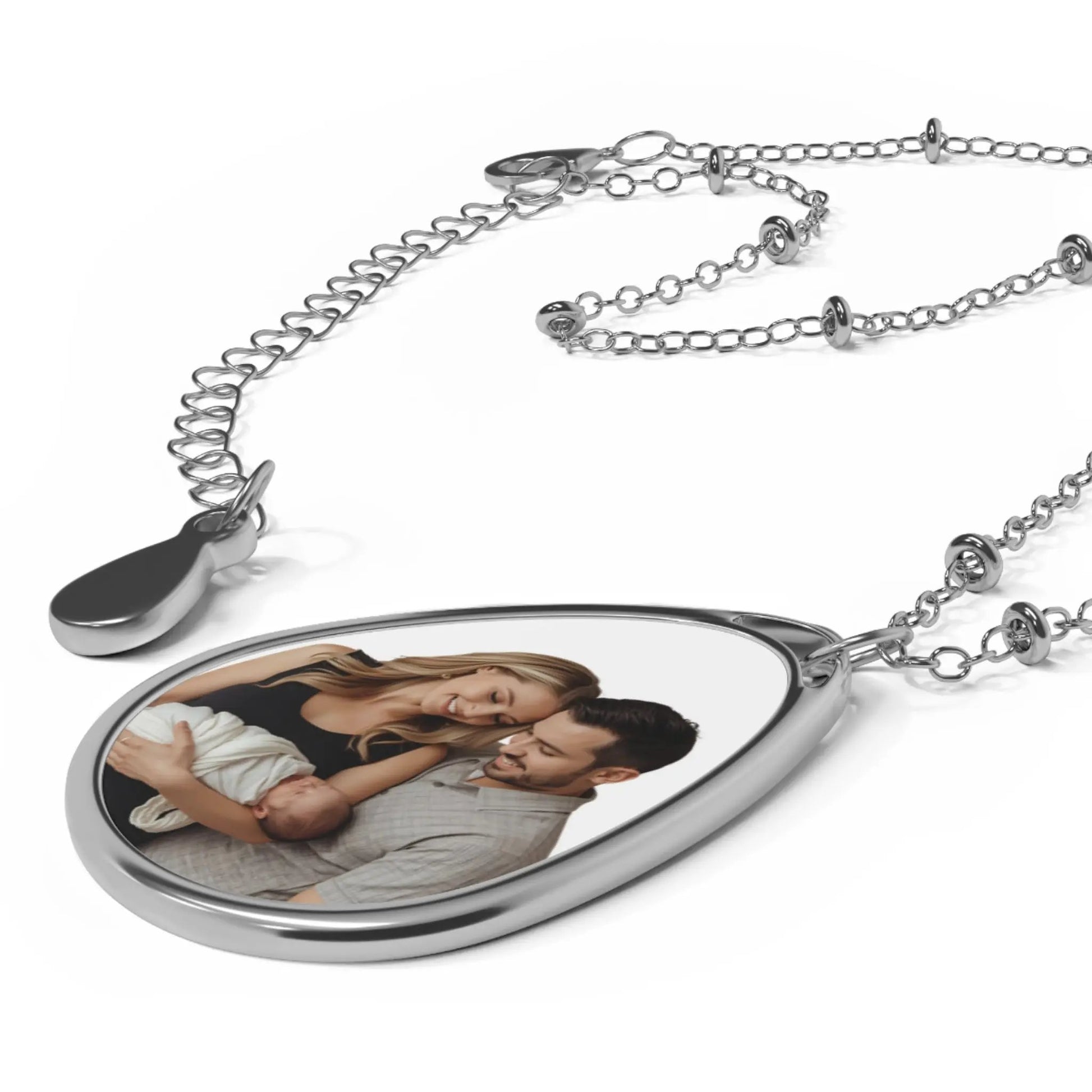 Custom Photo Oval Necklace - Stitched For You Embroidery Co.