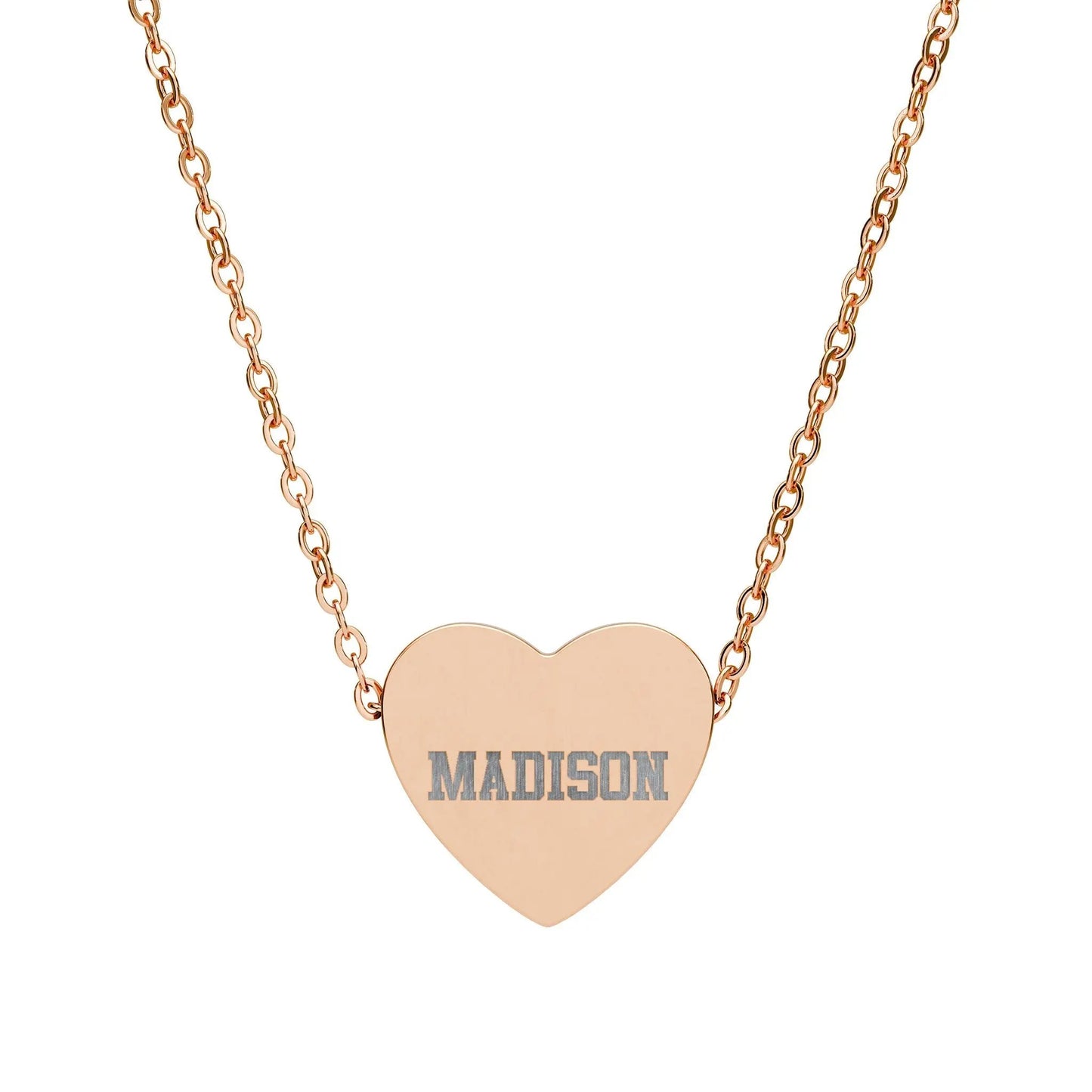 Personalized Heart Necklace with Engraving - Stitched For You Embroidery Co.