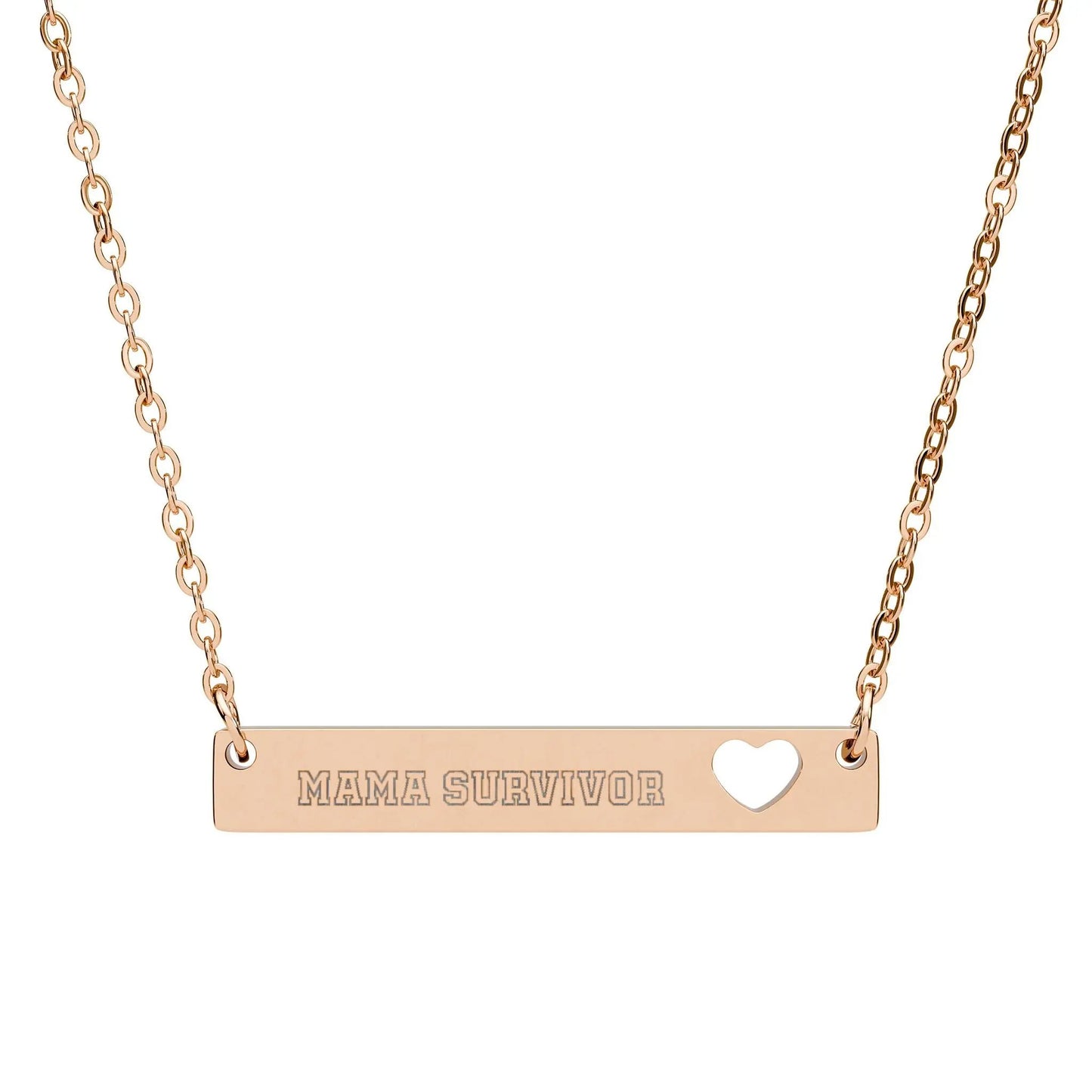Personalized Cutout Heart Bar Necklace - Stitched For You Embroidery Co.