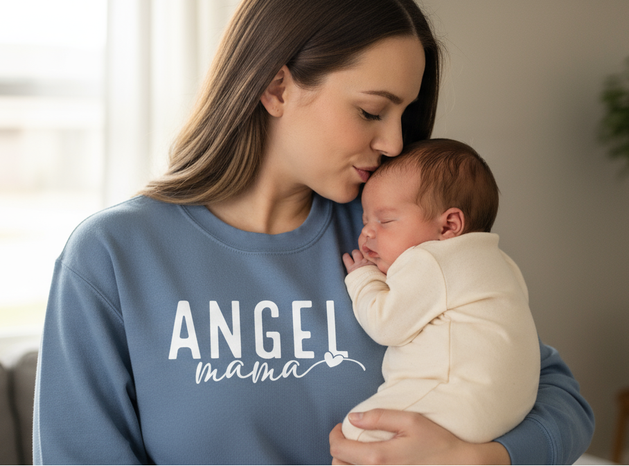Angel Mama Dusty Blue - Baby Square
