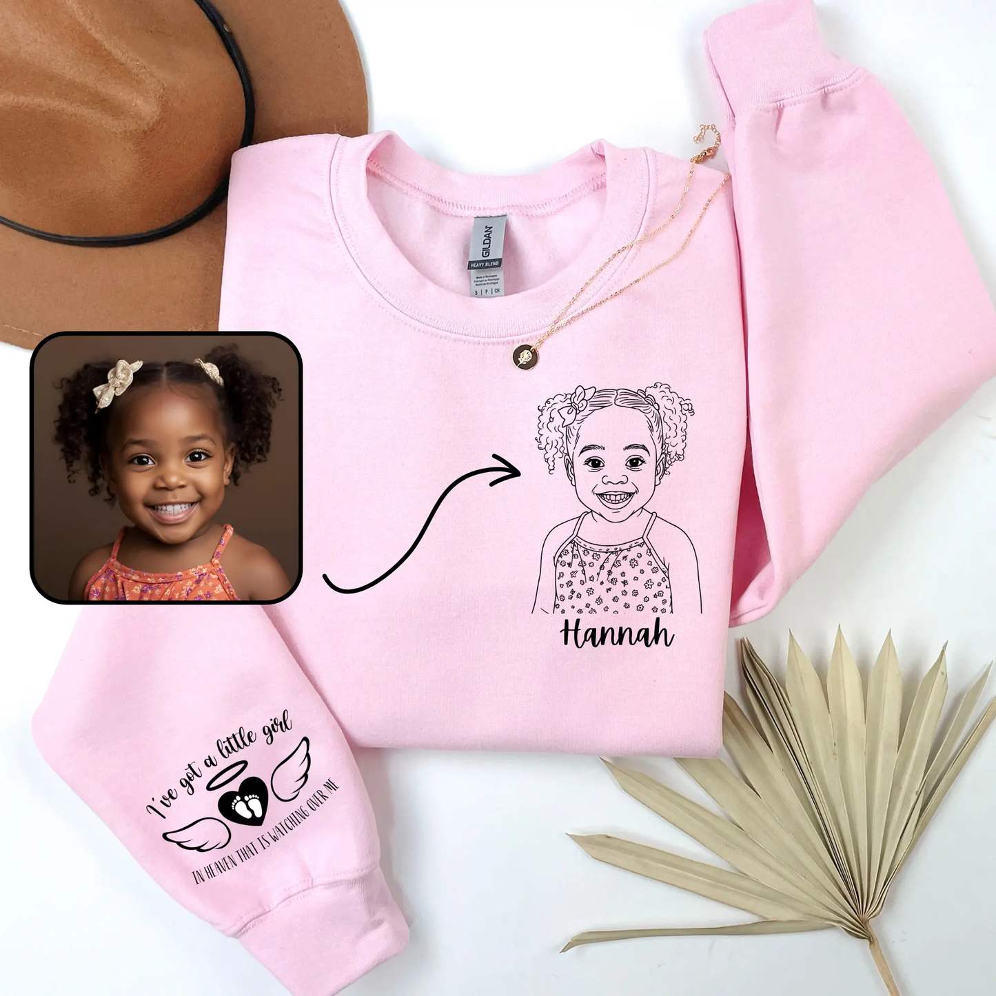 Embroidered Crewneck for Angel Moms Printify