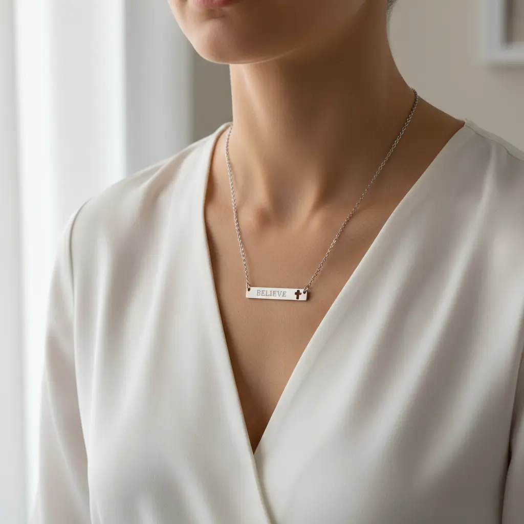 Believe Cross Necklace Lifestyle
