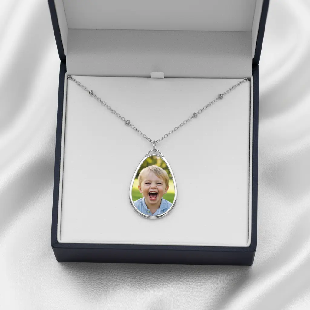 Child Photo Gift Box Silver