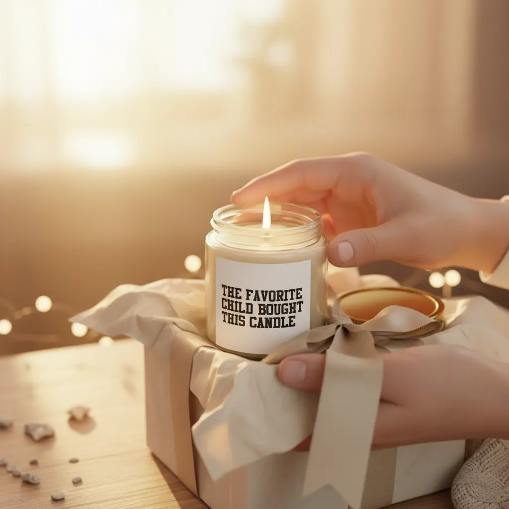 Custom candle as a gift