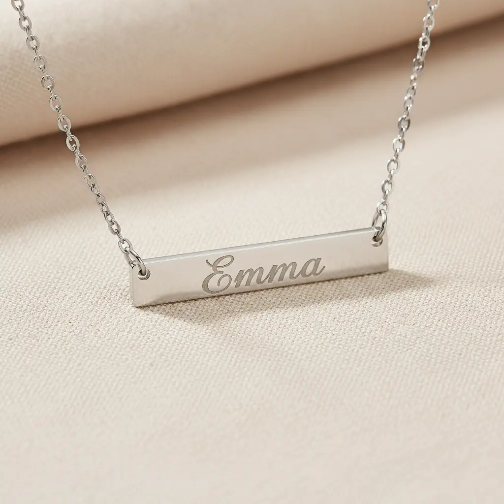 Emma Bar Necklace with Background