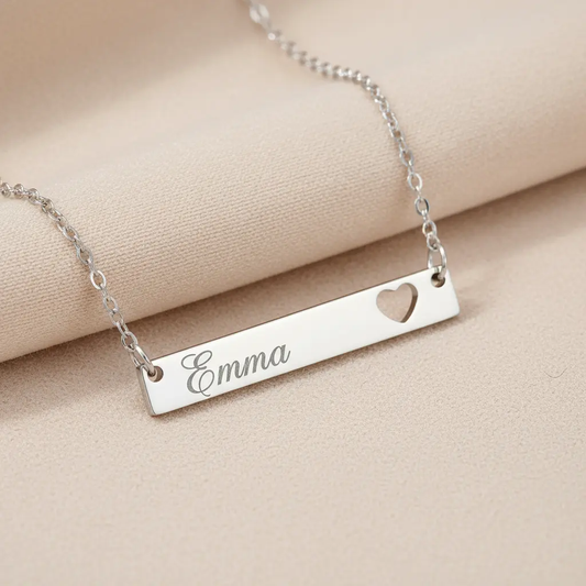 Emma Heart Bar Necklace