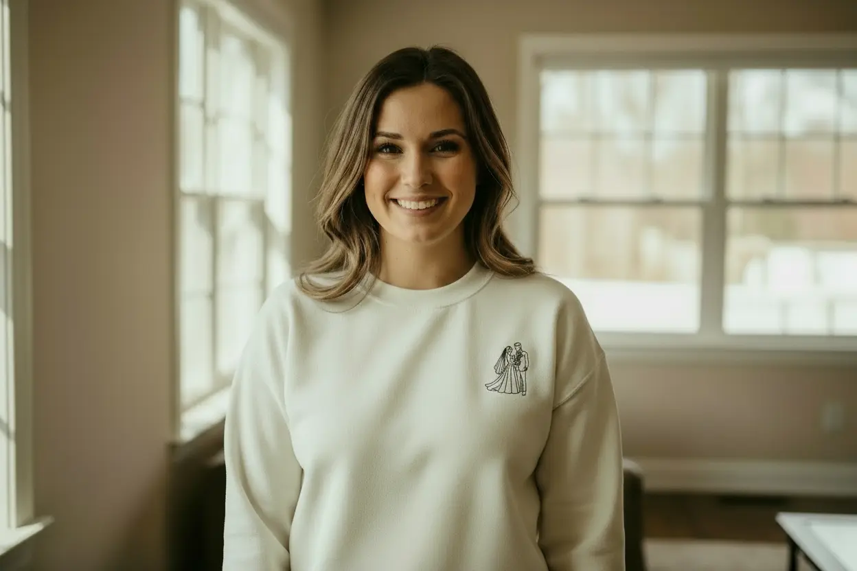 Full body with bigger wedding embroidery