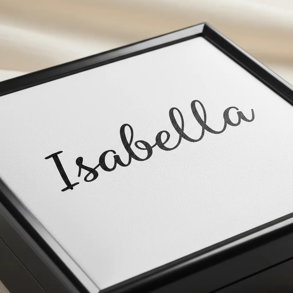 Isabella Jewelry Box Personalization Close-Up