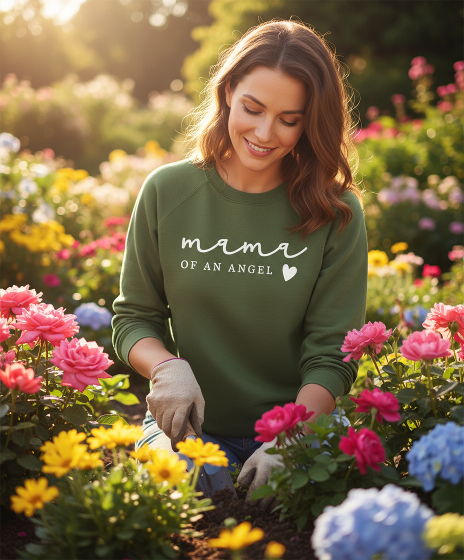 Mama of an Angel - Military Green Uplifting