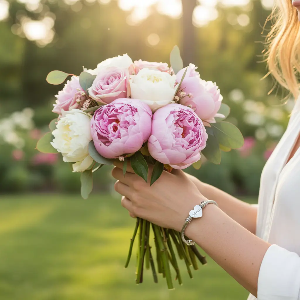 Mom bracelet with flowers