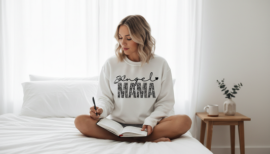 Peaceful bedroom journaling moment